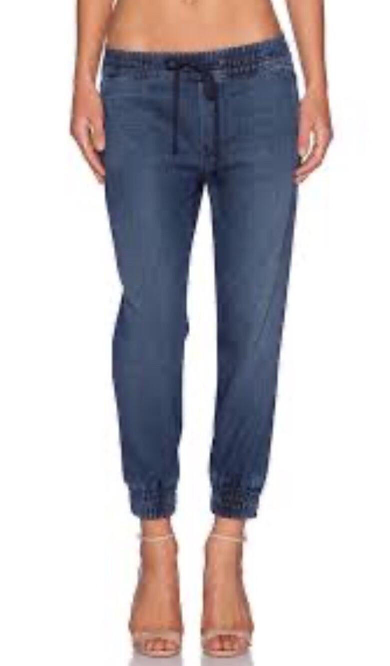MOTHER Denim JoggerPants Women's Size27 BlueDrawstring Elastic Waist
